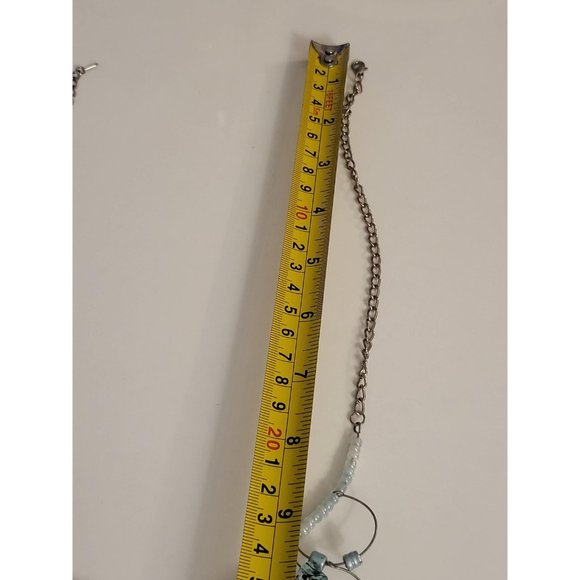 Vintage Cinderella Italian Glass beaded Necklace - Blue Black Sky Silver - Picture 6 of 7